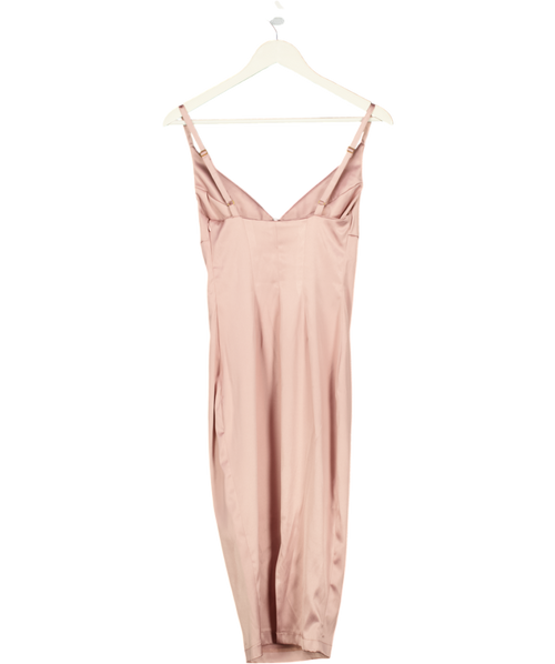 AYM Dusty Pink Satin Pencil Dress UK S