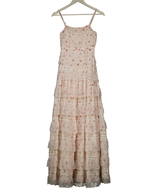 ALB Anne Louise Cream Floral Lovette Maxi Lace Dress UK 6