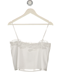 SNDYS. White Lace Detail Cami Top UK S