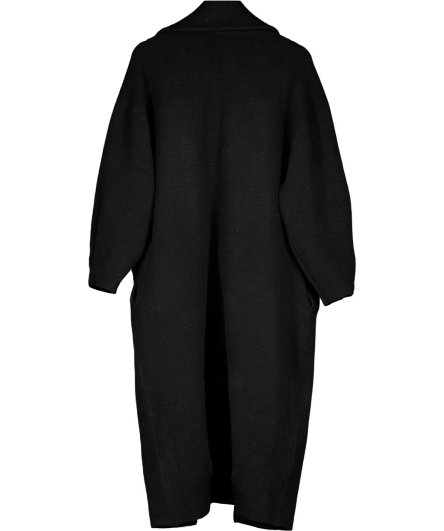 Karen Millen Black Knit Wool Blend Coatigan UK S