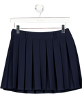 MESHKI Navy Blue Pleated Mini Skirt UK XS