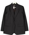 ASOS Black Linen Blend Oversized Blazer UK S