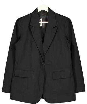 ASOS Black Linen Blend Oversized Blazer UK S