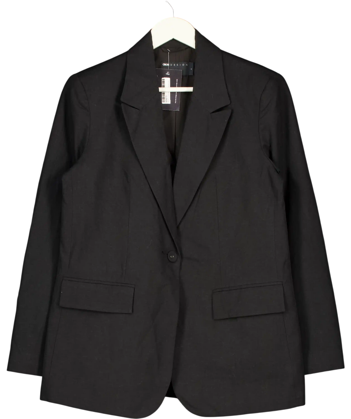 ASOS Black Linen Blend Oversized Blazer UK S