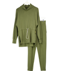 Varley Green 2-piece Doublesoft Freya Top And Slim Pant 27 Set UK M