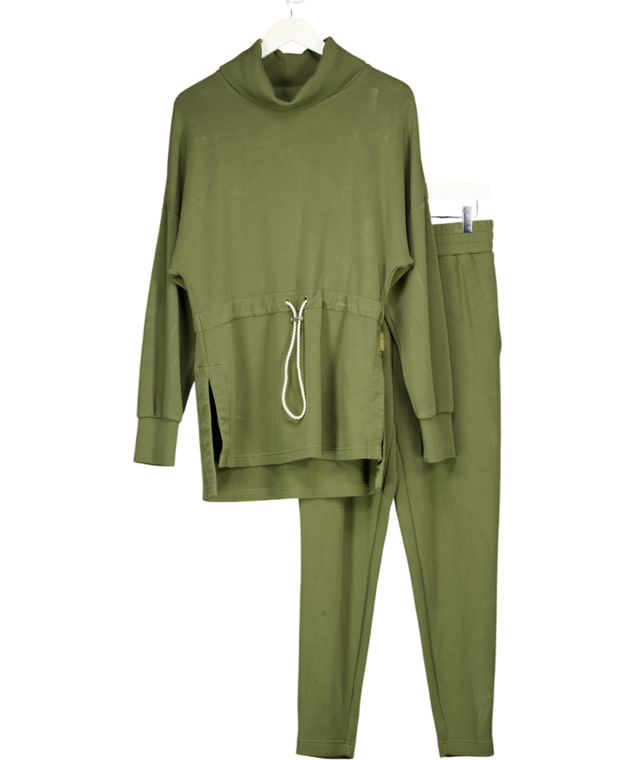 Varley Green 2-piece Doublesoft Freya Top And Slim Pant 27 Set UK M