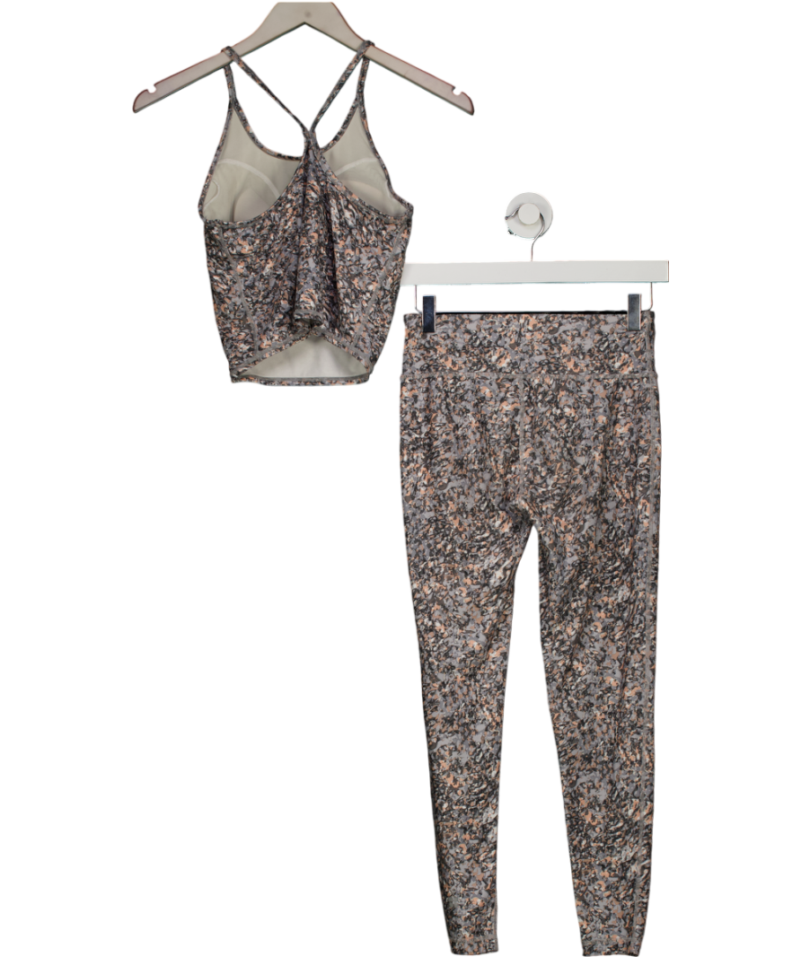 Sweaty Betty Multicoloured All Day 7/8 Pebble Print Leggings And Vest Set UK XS