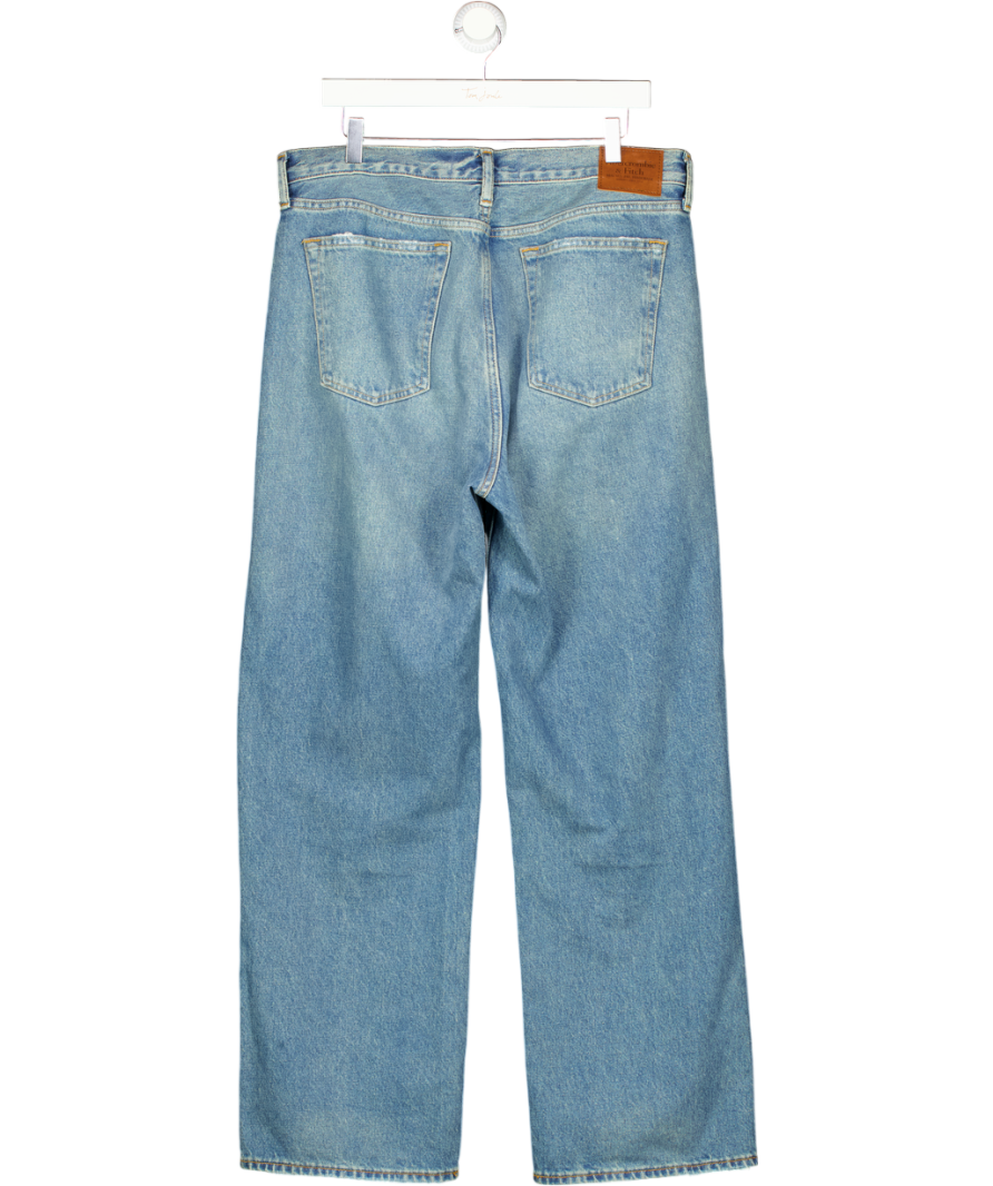 Abercrombie & Fitch Blue Rigid Denim Baggy Jean W34