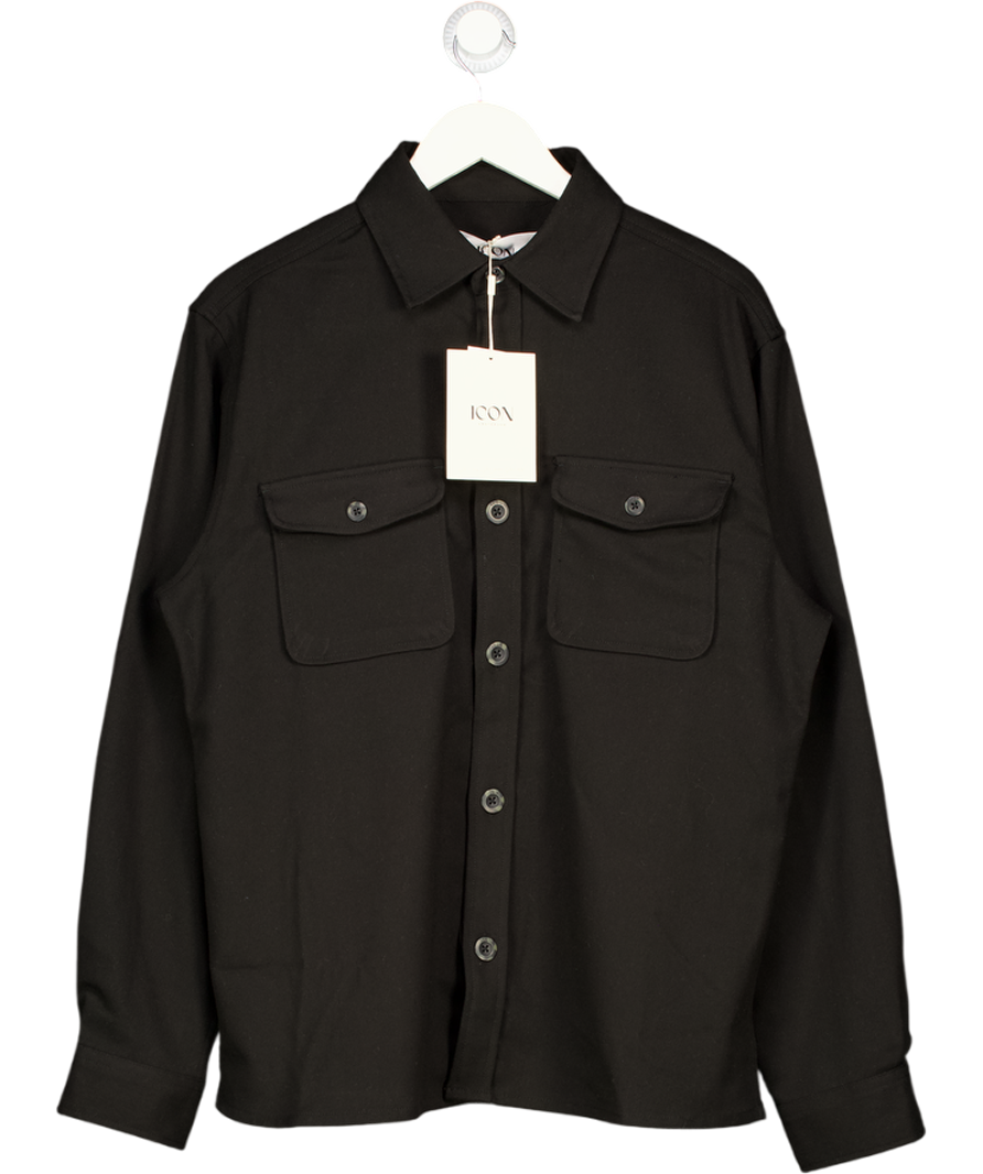Icon Amsterdam Black The Dante Overshirt UK L