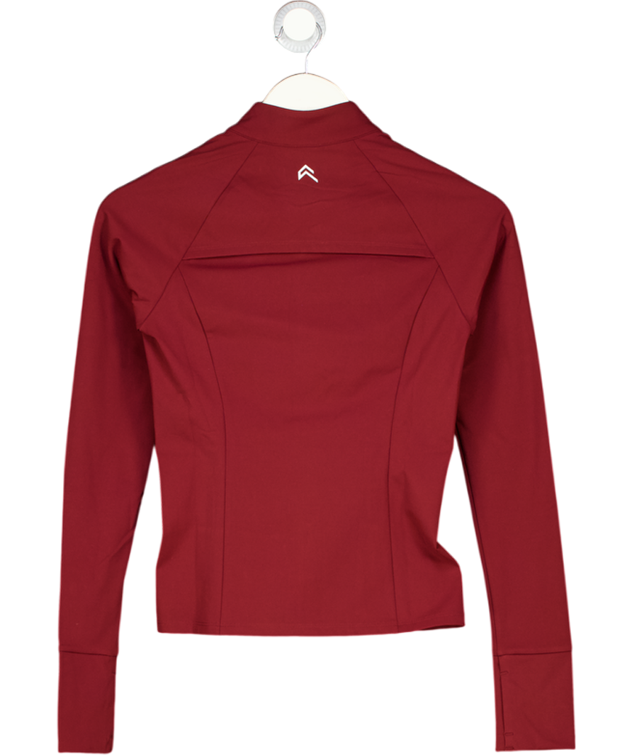 ONER ACTIVE Burgindy Red Activewear Pocket Jacket UK S
