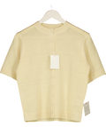 PRETTY LAVISH Shilou Button Up Knit Top - Butter Yellow UK S