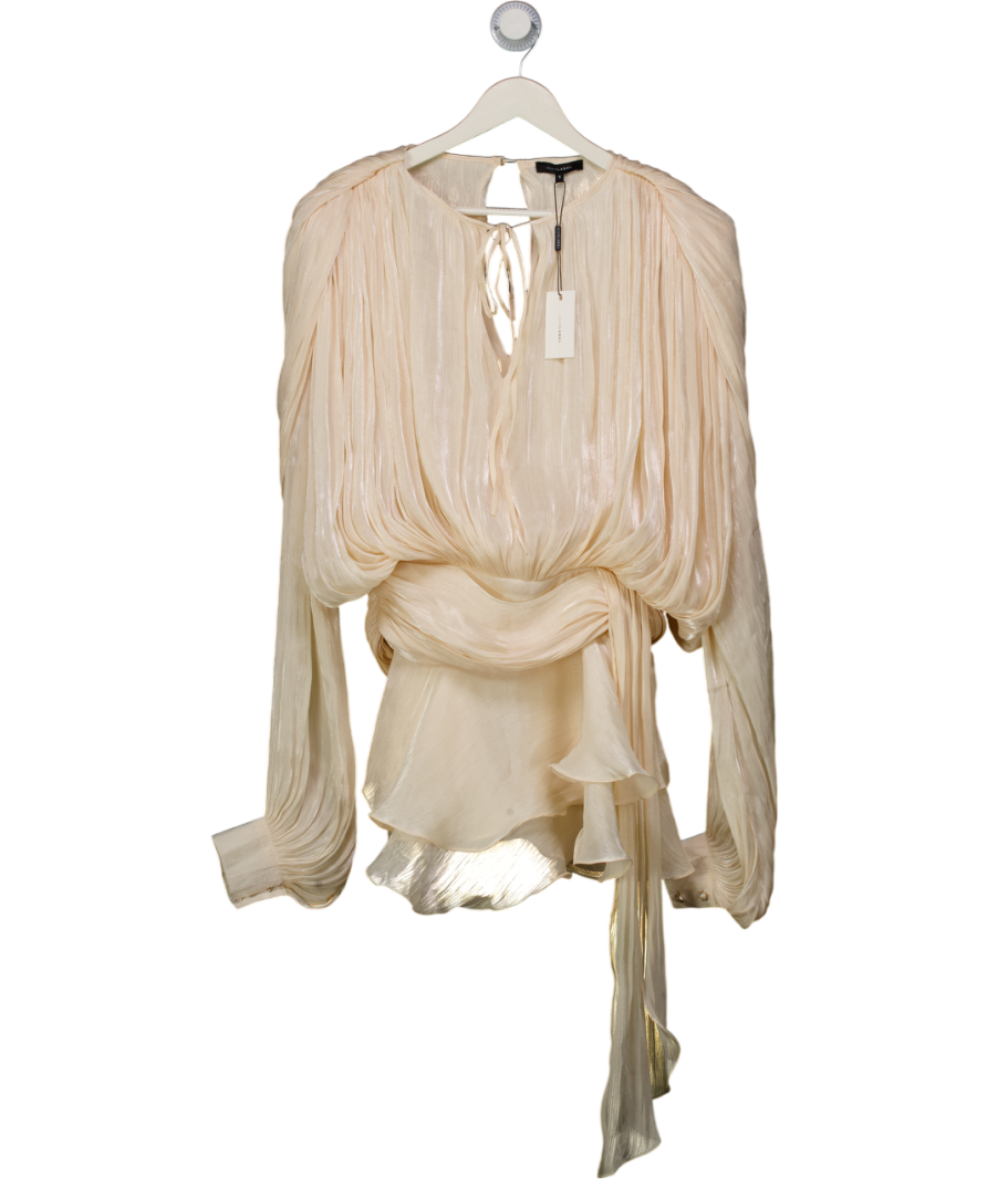 jluxlabel Nude Pure Glow Draped Mini Dress UK S