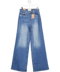 BODEN Mid Blue High Waist Wide Leg Jeans - Long Length W28