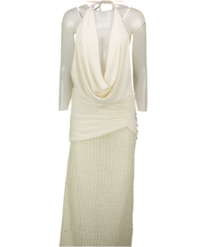 White Fox White Maxi Dress UK M