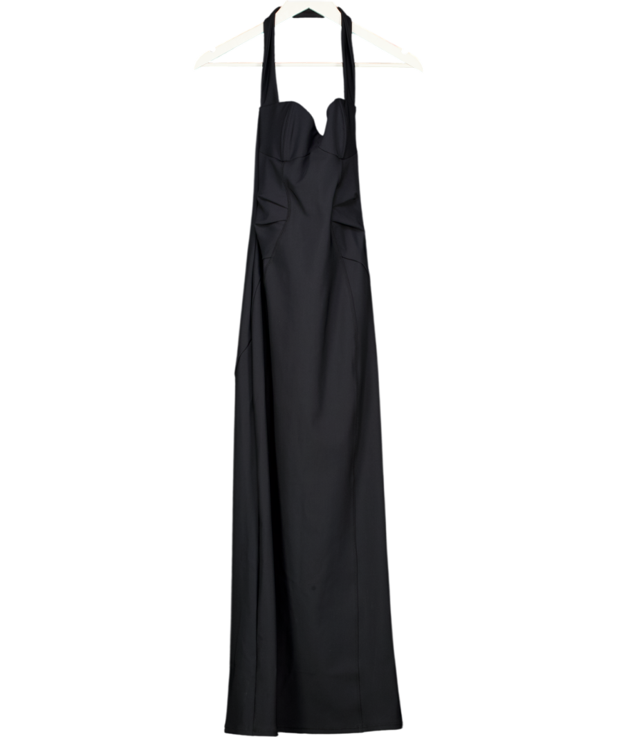 KHY X Dilara Findikoglu Black Fitted Halter Dress UK S