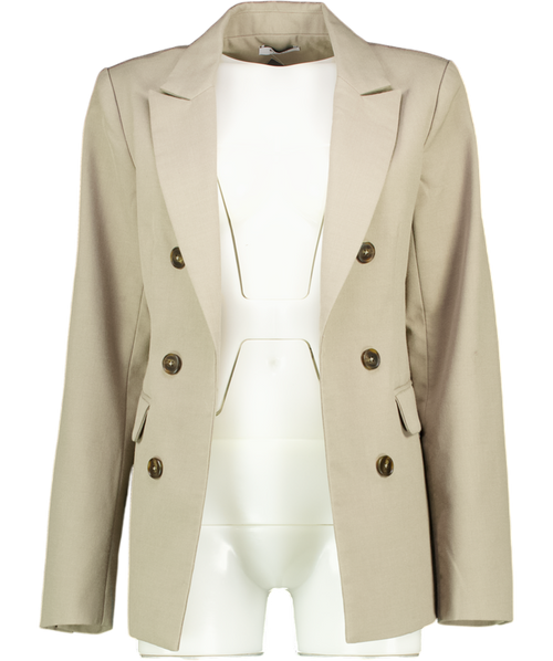 6IXTH NOVEMBER Wool Blend Maya Blazer - Rustic Sage Green UK S