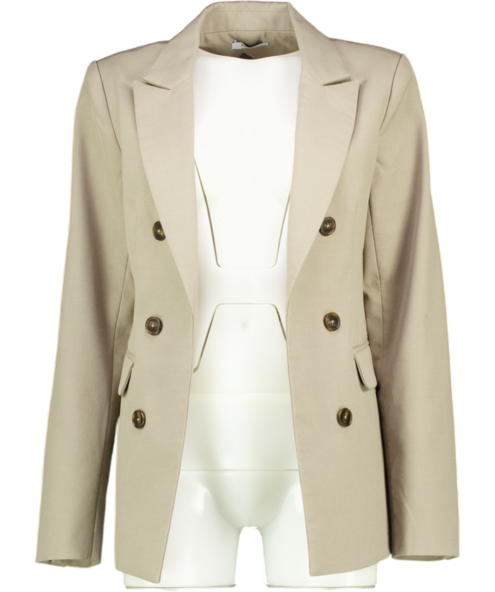 6IXTH NOVEMBER Wool Blend Maya Blazer - Rustic Sage Green UK S