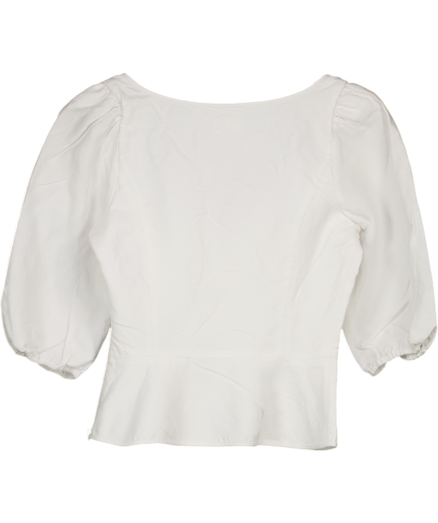 wilfred White Corset Lace Peplum Top UK S