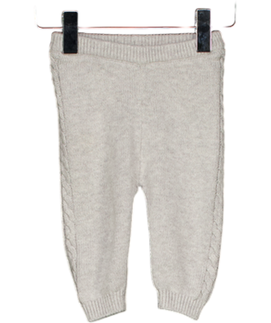 Mori Baby Grey Cable Knit Joggers 0-3 Months
