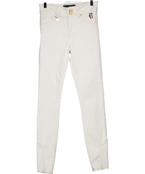 Holland Cooper Cream Logo Jodhpur Jeans UK 8