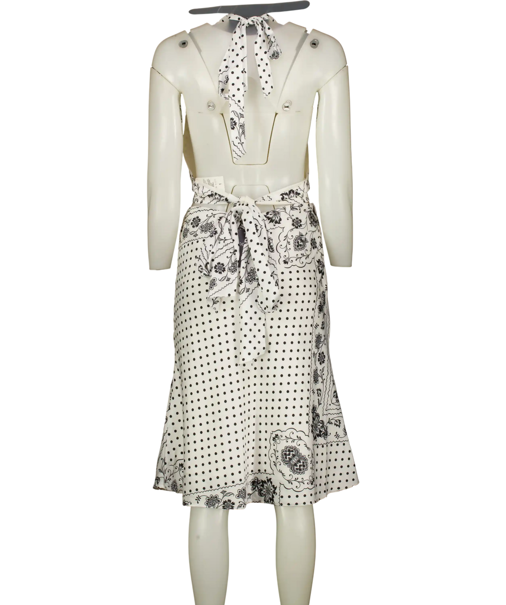 Salted Muse White & Black Polka Dot Skirt UK S