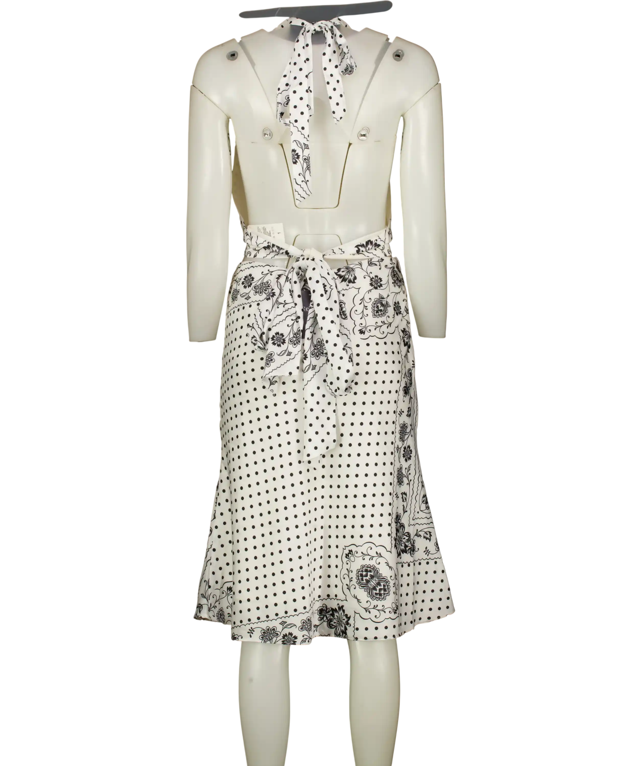 Salted Muse White & Black Polka Dot Skirt UK S