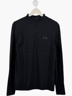 UNDER ARMOUR Black RUSH Long Sleeve T-Shirt UK S