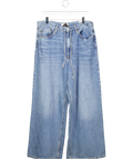 cos Blue Wide-leg Drawstring Denim Trousers UK 10