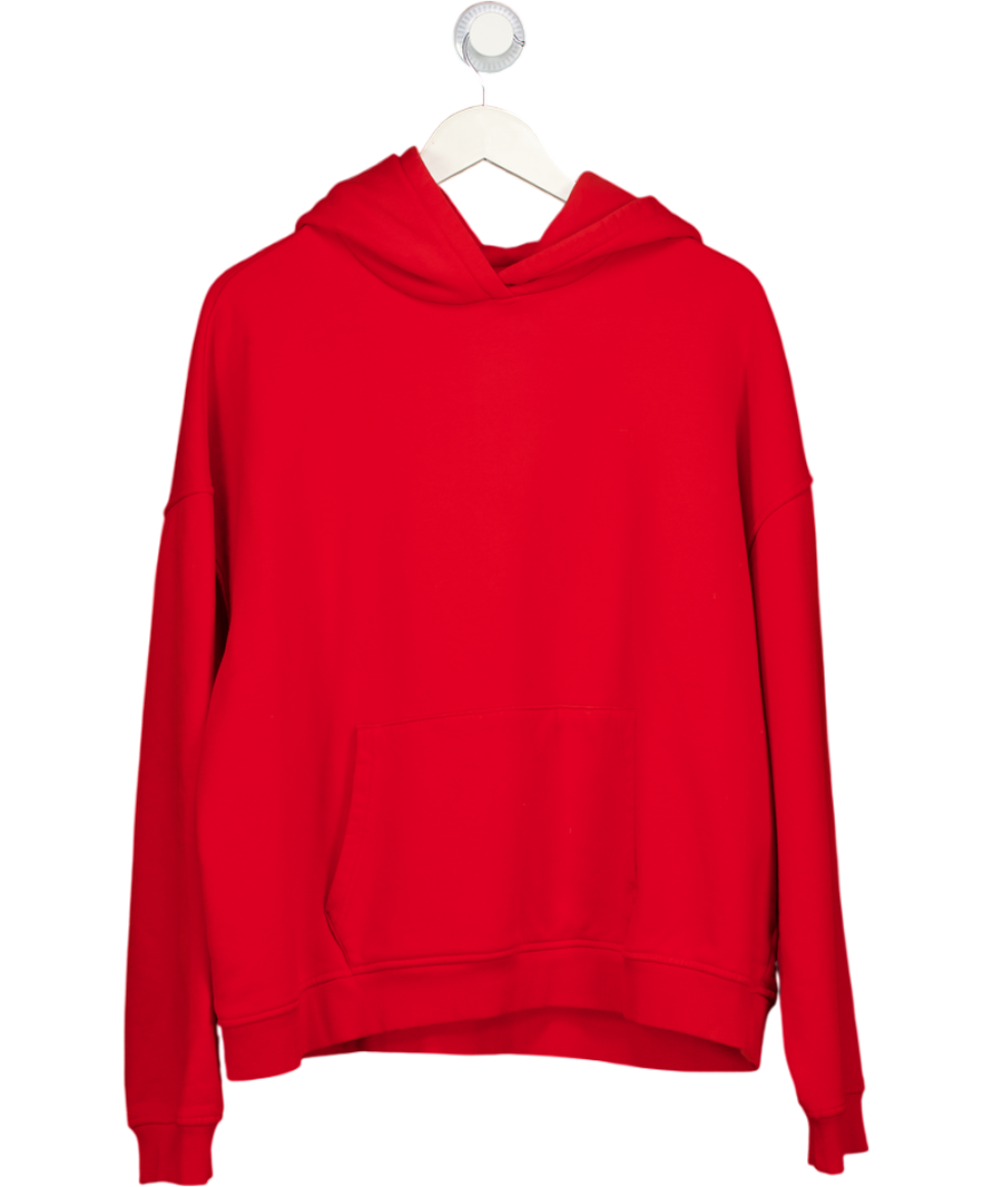 khy Red Oversize Fleece Hoodie UK M