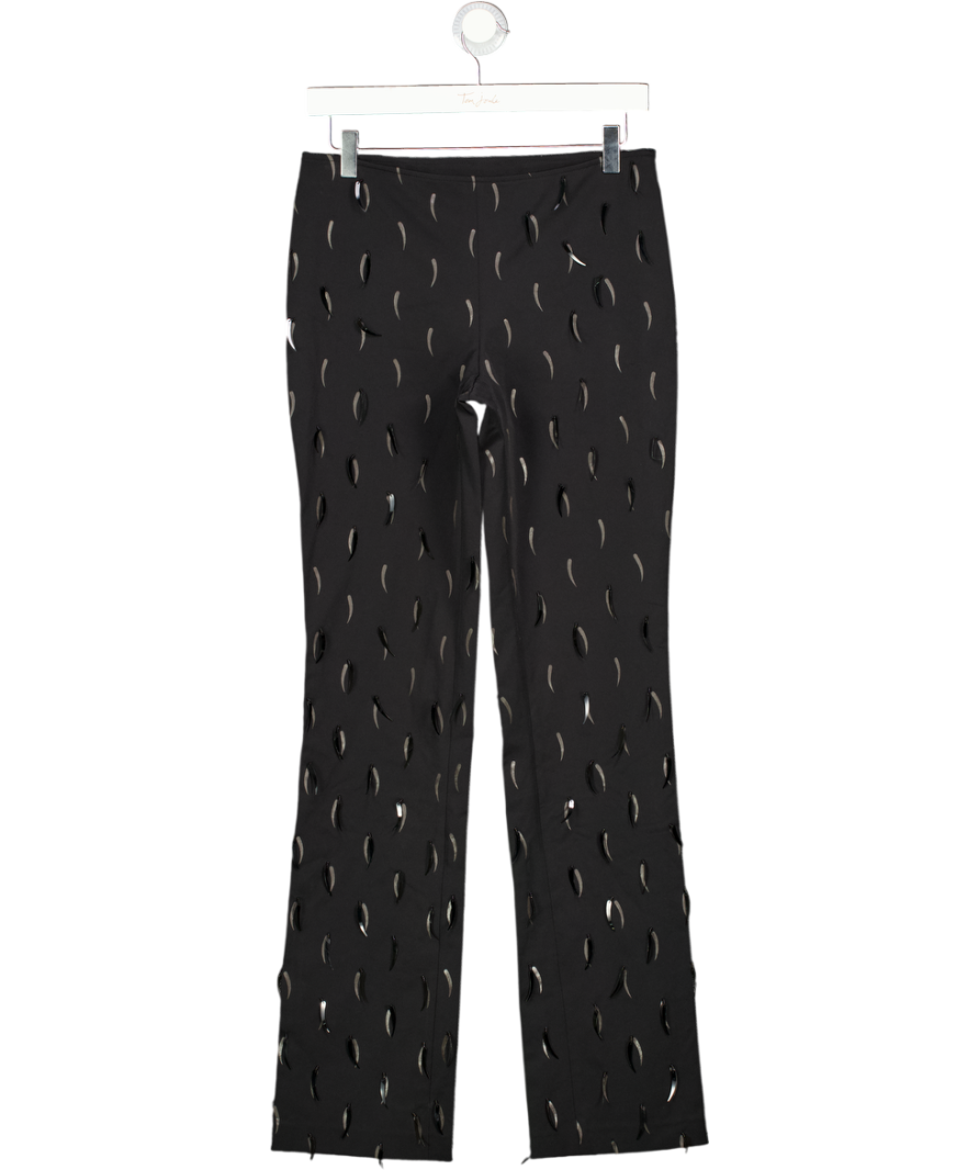 Gianfranco Ferré Black Embellished Cigarette Trousers It42 UK 10