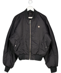 Gmbh Black Logo-motif Bomber Jacket UK L