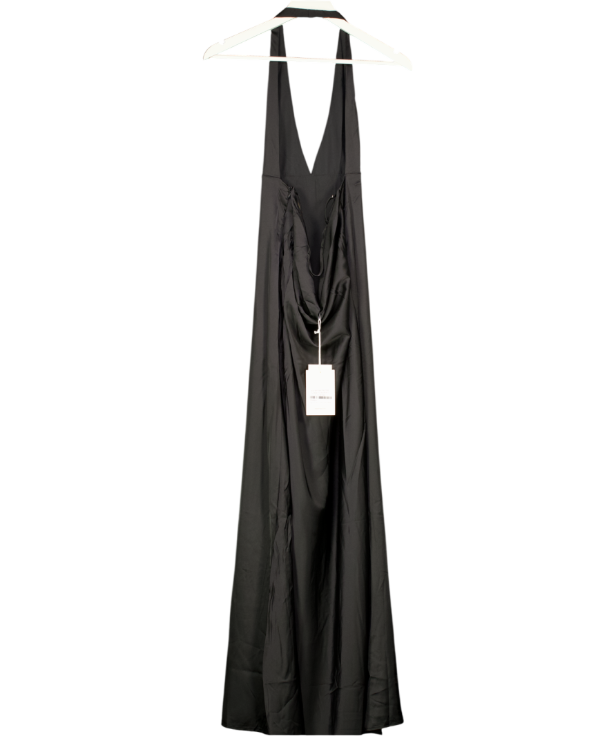 Peppermayo Black Alicia Satin Halter Maxi Dress UK 10 Reliked Peppermayo Black Alicia Satin Halter Maxi Dress UK 10 Reliked