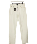 Karen Millen White Rigid Denim Mid Rise Straight Leg Jeans UK 10