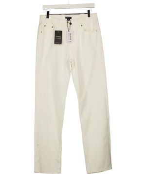 Karen Millen White Rigid Denim Mid Rise Straight Leg Jeans UK 10