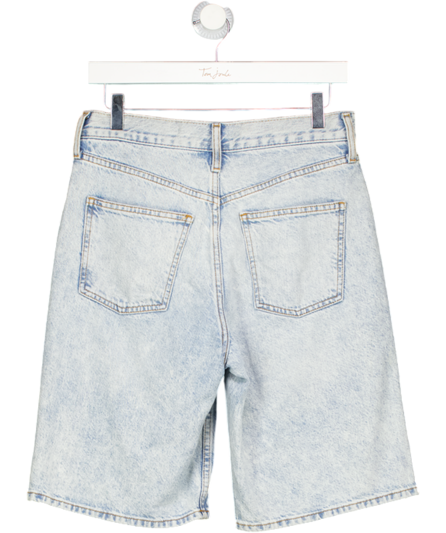 TOPSHOP Longer Length Blue Denim Shorts UK 10