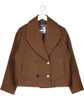 ZARA Brown Brwon Double Breasted Jacket UK S