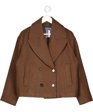 ZARA Brown Brown Double Breasted Jacket UK S