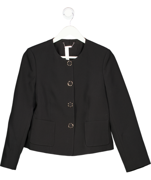 LILYSILK Black Tailored Silk Boxy Jacket UK 6