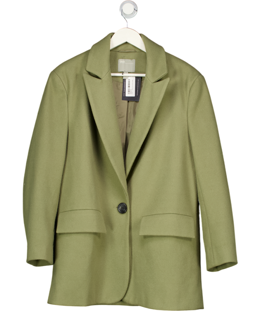 ASOS Design Khaki Green Oversized Boyfriend Blazer UK 8