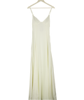 WHITE FOX Cream Satin Strappy  Maxi Dress UK XS