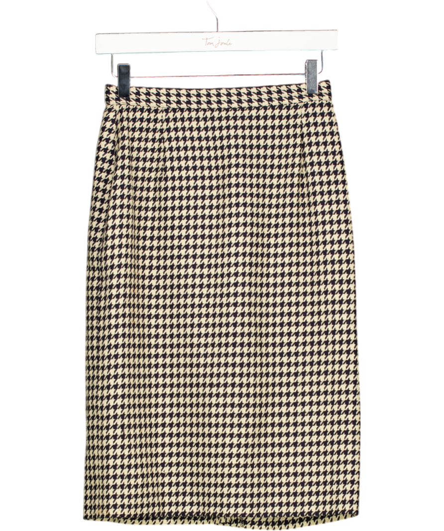 Alexon Black Wool Blend Doogtooth Pencil Skirt UK 10