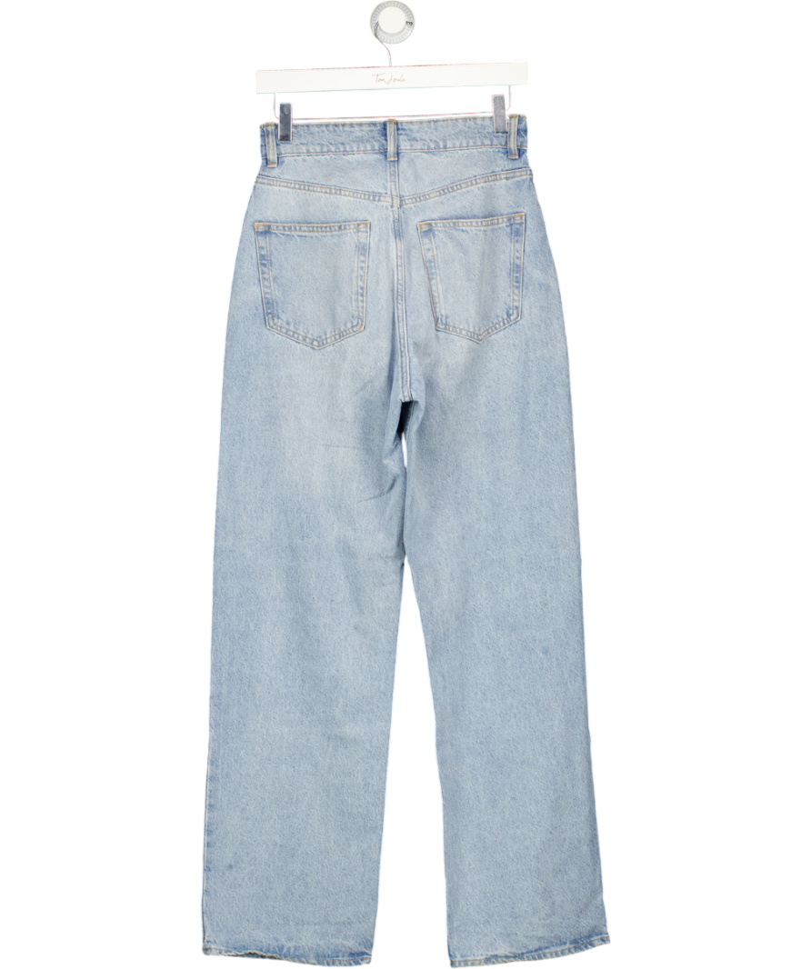H&M Blue Wide High Waist Jeans UK 8