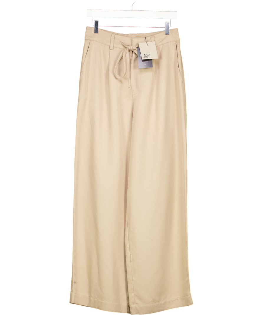 AND/OR Beige Myla Utility Straight Cut  Trousers UK 10