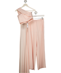 REISS One-shoulder Scarf Buster Co Ord In Pale Pink UK 6