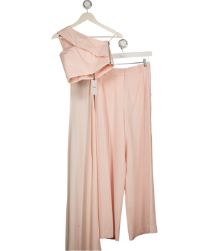 REISS 2-piece Blush Pink Emilia Scarf Bustier Top & wide leg trouser set  UK 6