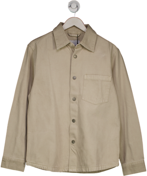 MANGO Beige 100% Cotton Heavy Weight Overshirt UK S
