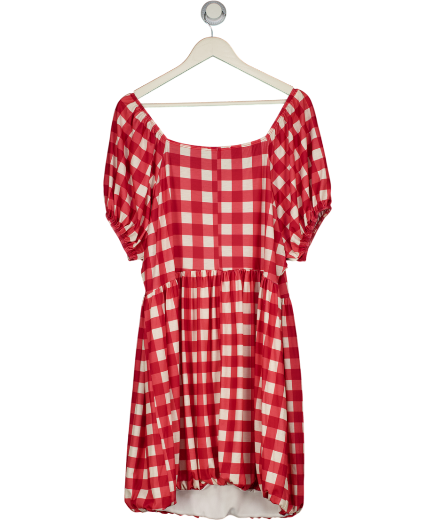 Limited Collection Curve Red Gingham Puff Ball Mini Dress UK 22 - 24