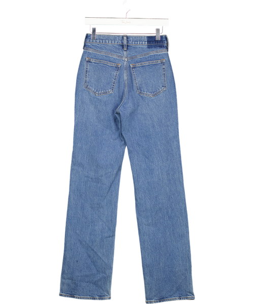 ABERCROMBIE & FITCH Blue High Rise 90s Relaxed Pearl Embellished Jeans - Long Length W25