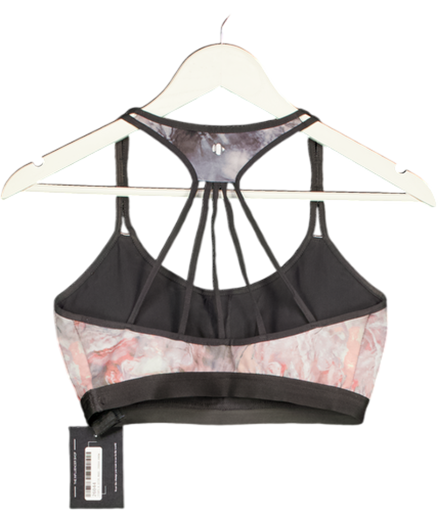 NINE By Savannah Miller Grey Marbled Multi Strap Sports Bra UK M