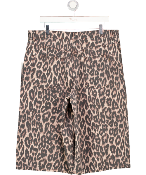 ANTHROPOLOGIE Beige Pilcro Cheetah-print Bermuda Shorts W33